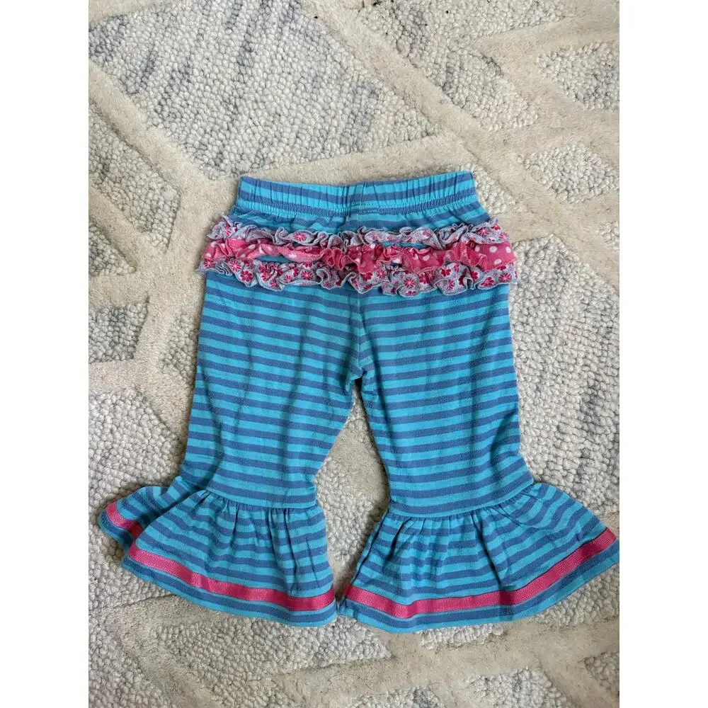 Matilda Jane Deer Floral Ruffle Tunic Bell Bottom Pants Set 6-12 Months - Picture 6 of 6